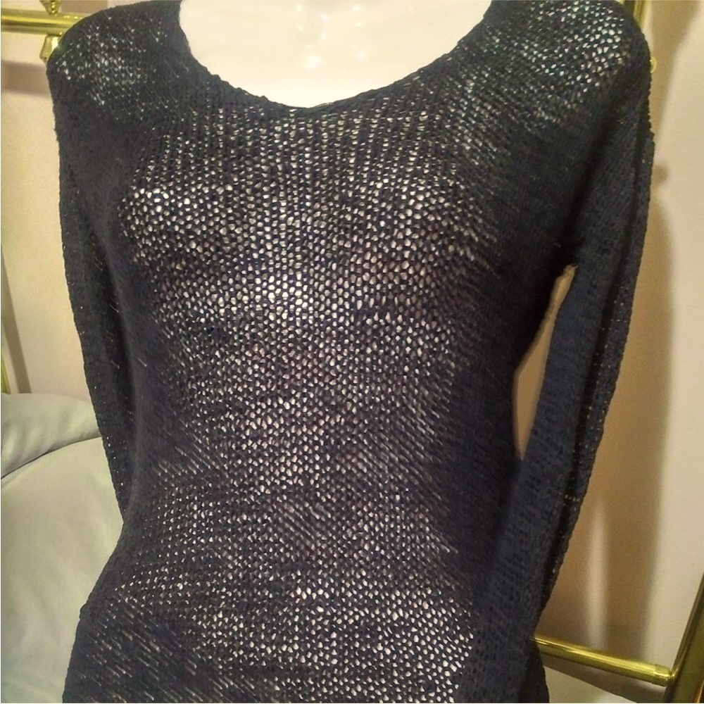 SEDUCTIONS | Long sleeves | "See Through" sweater | Ribbon Knit | XS
